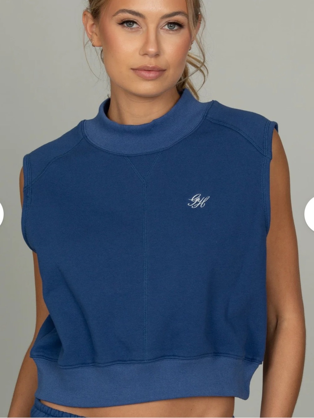 Gold Hinge AZURE MOCK NECK SLEEVELESS TOP 2.0